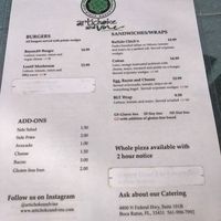 Menu at Artichoke & Vine in Boca Raton