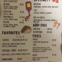 Menu  at The Hens Roost in Bakersfield