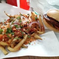 Beyond Burger with Thai fries ❤️ at The Hens Roost in Bakersfield