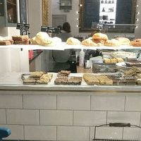 Baked goods shelf at Henderson's Shop and Salad Table in Edinburgh