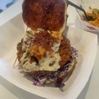 Signature fried chicken sandwich   at Veggy Street in Las Vegas