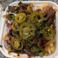 Carne asada chili cheese fries at Veggy Street in Las Vegas