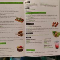 Menu at Veggy Street in Las Vegas