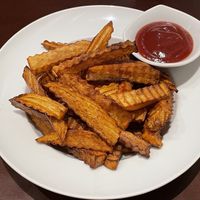 French fries, $2.50  at Footprint Cafes in Siem Reap