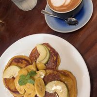 Gluten free pancakes  at Footprint Cafes in Siem Reap