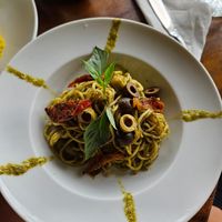 Pesto pasta at Footprint Cafes in Siem Reap