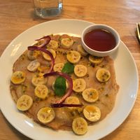 Vegan Banana Passion Pancake at Footprint Cafes in Siem Reap