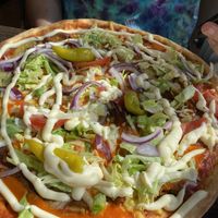 Vegan kebab pizza  at Pizzeria Napoli in Sundbyberg