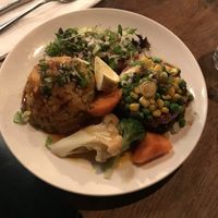 4) eatopia. Sweet potato mash, with lentils and side salad   at Vantra Vegan in London