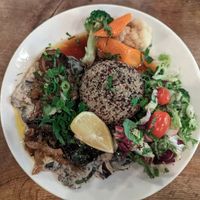 Mushroom option at Vantra Vegan in London