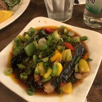 Teriyaki ‘fish’   at Vantra Vegan in London