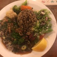 Magical mushrooms with Quinoa and Side Salad included  at Vantra Vegan in London