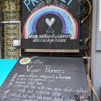 Signage at Vantra Vegan in London