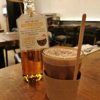 Mocha latte at Vantra Vegan in London