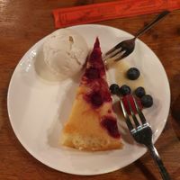 Vanilla raspberry cake at Vantra Vegan in London