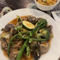Magical mushroom with mash potatoes   at Vantra Vegan in London