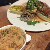 magical mushrooms with mash at Vantra Vegan in London
