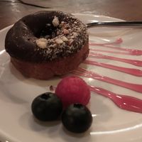 Close-up of donut. at Vantra Vegan in London