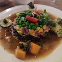 Smashing lentils at Vantra Vegan in London