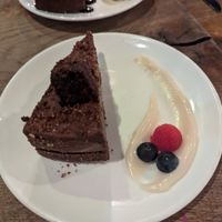 Brownie cake at Vantra Vegan in London