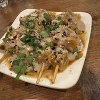 Chicken satay   at Vantra Vegan in London