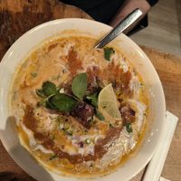 Curry noodles at Vantra Vegan in London