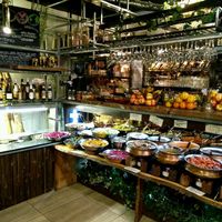 You take the food here yourself - buffet style  at Vantra Vegan in London