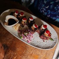 Dragon roll sushi at Vantra Vegan in London