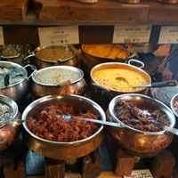 the buffet  at Vantra Vegan in London