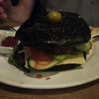 Sushi burger at Vantra Vegan in London