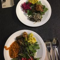 A lots of raw food options  at Vantra Vegan in London