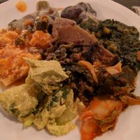 Dinner selection at Vantra Vegan in London
