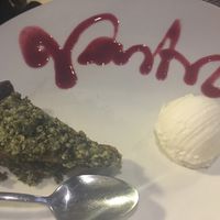 Raw apple pie  at Vantra Vegan in London