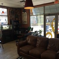 Comfy seating inside at Stromboli's Restaurant in Rochester
