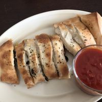 Veggie boli with vegan cheese  at Stromboli's Restaurant in Rochester