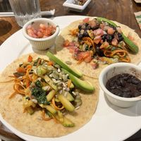 Vegan veggie tacos   at Green Papaya in Tamarindo