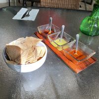 Starter for free (Totopos + Salsa)  at Cafe Jade in Palenque