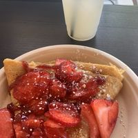 Strawberries and raspberries   at Kagen Coffee & Crepes in Richland