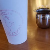 Americano with soy on the side 😁 at Kagen Coffee & Crepes in Richland