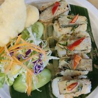 Mushroom tofu sushi at V Secret Street Food - Food Stall in Chiang Mai