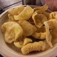 Free chickpea crisps at V Secret Street Food - Food Stall in Chiang Mai