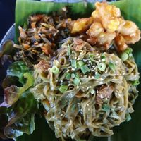 Green noodles at V Secret Street Food - Food Stall in Chiang Mai