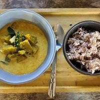 Pumpkin tofu curry (80 THB)  at V Secret Street Food - Food Stall in Chiang Mai
