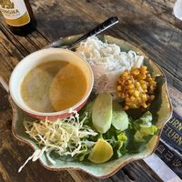 Creamy Noodle Soupp  at V Secret Street Food - Food Stall in Chiang Mai