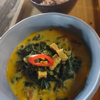 Tempeh spinach curry at V Secret Street Food - Food Stall in Chiang Mai