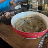 vegan tom yum mushrooms (rice included) - 80 Baht at V Secret Street Food - Food Stall in Chiang Mai