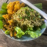 Green noodles   at V Secret Street Food - Food Stall in Chiang Mai