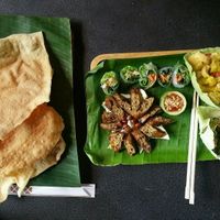 4 choices + tofu crackers at V Secret Street Food - Food Stall in Chiang Mai