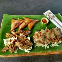 Chiang Mai Sausage + Gyoza & Samusa at V Secret Street Food - Food Stall in Chiang Mai