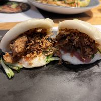 Spicy teriyaki vegan ‘chicken’ buns  at Wagamama - Cardinal Place in London